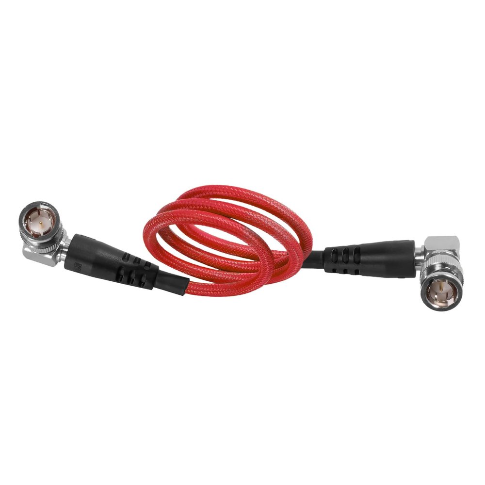 KONDOR BLUE | 18 12G SDI Right-Angle BNC Cable | 4K 60p Ultra-HD Video Transmission | Durable Cable for Cameras, Monitors & Wireless Transmitters | Red