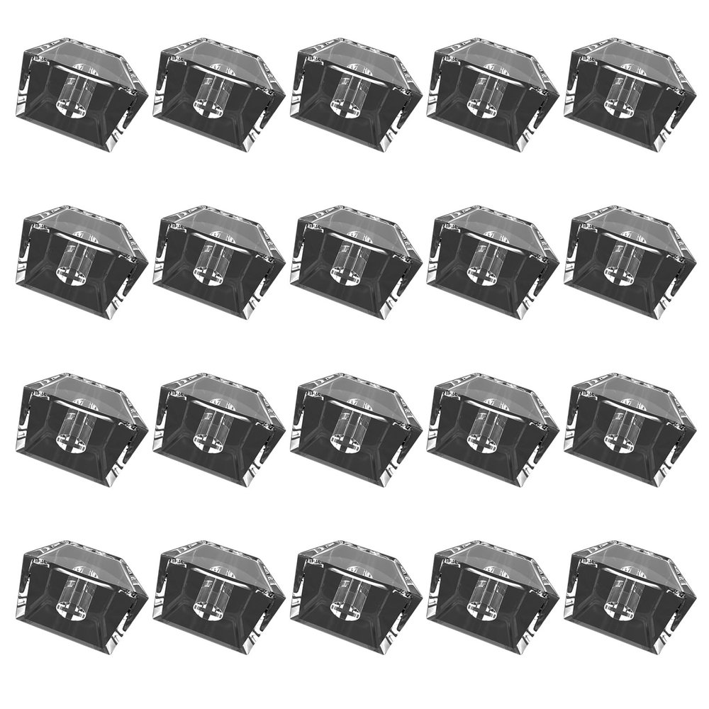 20Keys Original Height 1U 1X Transparents Crystal Blanks Keycaps for Switches Gaming Keyboards Game Lovers Original Height Keycaps