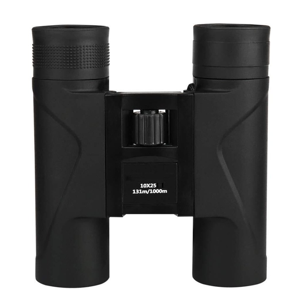 10X25 Binoculars, Compact High Power Telescope, BAK4 Prism, Waterproof for Bird Watching, Hiking, Outdoor Sports, Black