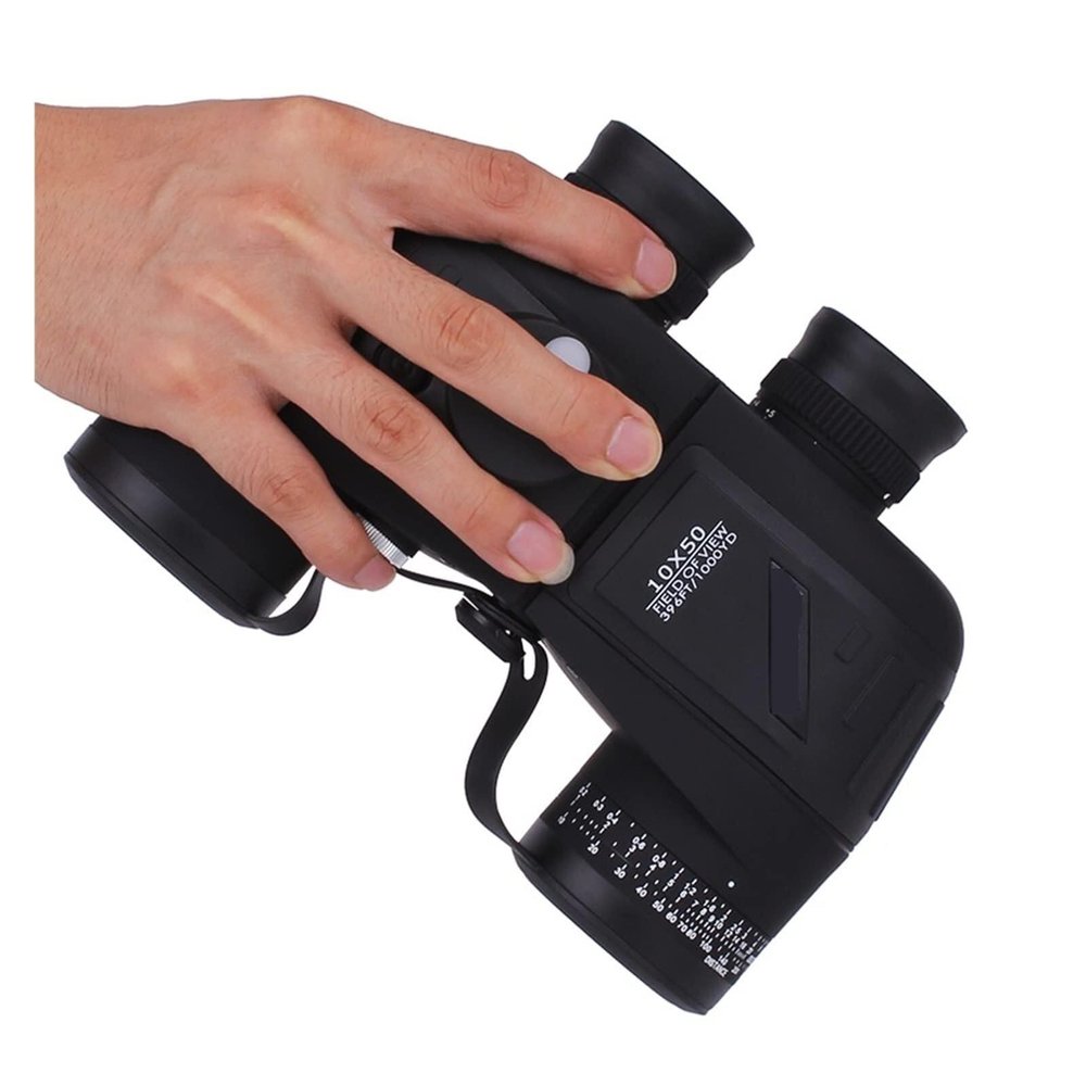 10x50 Night Vision Binoculars with Compass Navigation Waterproof, Fog-Proof Professional Telescope for Hiking, Hunting, Bird Watching