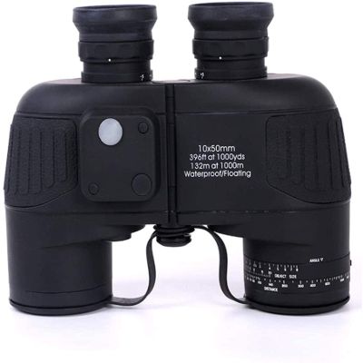 10X50 High Power Binoculars with Compass and Ranging, Low-Light Night Vision, Waterproof for Outdoor Navigation, Bird Watching, and Sports