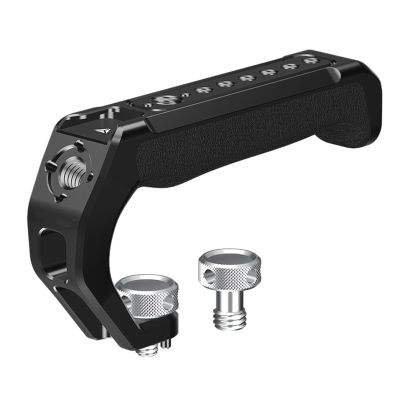 JINPIAOPIAO Universally DSLR Camera Top Handle Handgrip with Cold Shoe Mount 1/4 3/8 ARR Locating Hole for Accessories Attachment