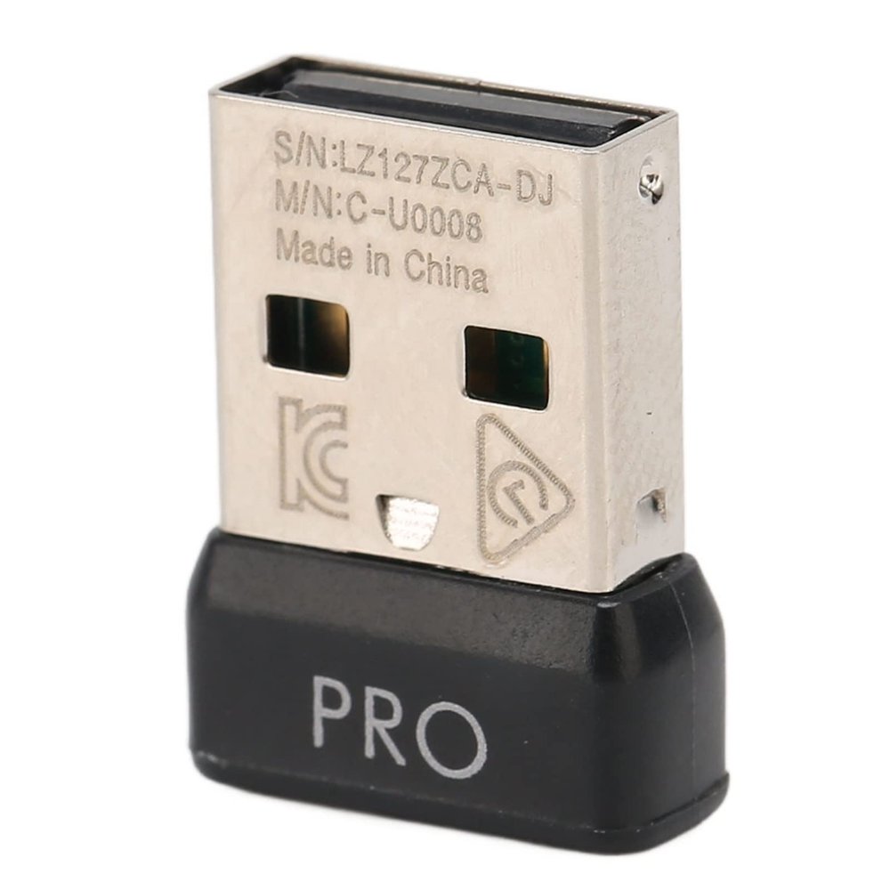 Keenso USB Mouse Receiver Wireless 2.4G Easy Replaceable Portable for G Pro Compact Factory Tested ABS Mini Mouse Receiver for Office Use