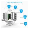 9 Way Multiple Socket Power Strip with 6 USB Vertical EU Outlets Tower Socket with 1.8M Extension Cord Surge Protection for Home(EU_250V_9AC White) view 3