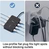 16-in-1 Power Strip with Switch & Surge Protection, Upgrade Flat Plug Power Strip, Time Display, Widely Spaced Multiple Outlets for Home, Office, Dorm,Travel (White, Cord 60in) view 2