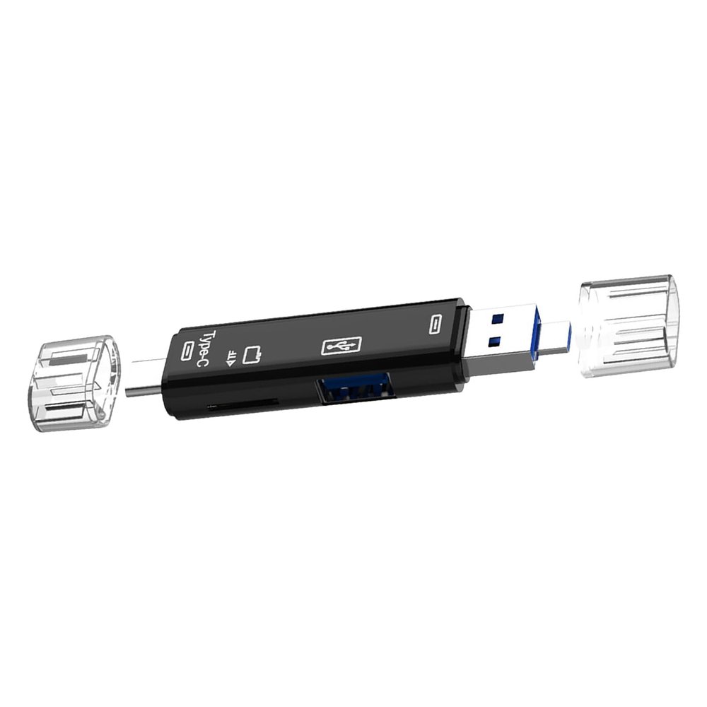 5-in-1 USB C Card Reader, USB 3.0 High-Speed TF Memory Card Adapter for Laptop, Smartphone, Tablet, Fast Data Transfer & Storage Expansion for Photos, Videos