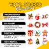12 Pcs Christmas Stickers Pack, Cute Holiday Vinyl Decals Featuring Snowman, Wreath, Gift Box, Gingerbread, Candle, and Tree, Waterproof Winter Stickers for Laptop, Bottle, Card Making 8 Inches view 3