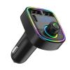 Bluetooths FM Transmitter for Car, Transmitter for Car USB Cars, Fast Charging Vehicle Adapter, Multifunctional Plug and Play MP3 Player FM Transmitters for Truck, Travel, Cars Driving view 1