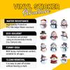 12 Pcs Christmas Snowman Stickers Set, Cute Holiday Snowman Vinyl Decals with Hats and Scarves, Waterproof Winter Stickers for Laptop, Water Bottle, Card Making, Scrapbook 8 Inches view 3