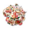 12 Pcs Vintage Christmas Stickers Set, Retro Holiday Vinyl Decals Featuring Santa, Candle, Ornament, Wreath, Candy Cane, and Bell, Waterproof Festive Stickers for Laptop, Bottle, Card 6 Inches view 1