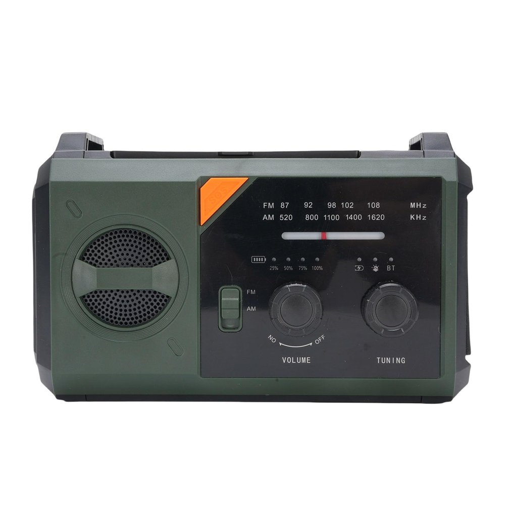 SASKATE Emergency Radio Portable AM FM NOAA Weather Radio with 30000mAh Power Bank Hand Crank Solar Charging SOS Alert Flashlight Compass Reading Light for Outdoor Camping Survival