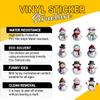 12 Pcs Cute Snowman Stickers Pack, Adorable Christmas Snowman Decals with Hats and Scarves, Waterproof Vinyl Holiday Snowman Decorations for Laptop, Bottle, Notebook, and Scrapbook 7 Inches view 3