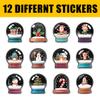 12 Pcs Christmas Snow Globe Stickers Set, Cute Holiday Vinyl Decals Featuring Santa, Reindeer, Snowman, Elf, and Gifts, Waterproof Winter Stickers for Laptop, Bottle, Notebook, Scrapbook 8 Inches view 2