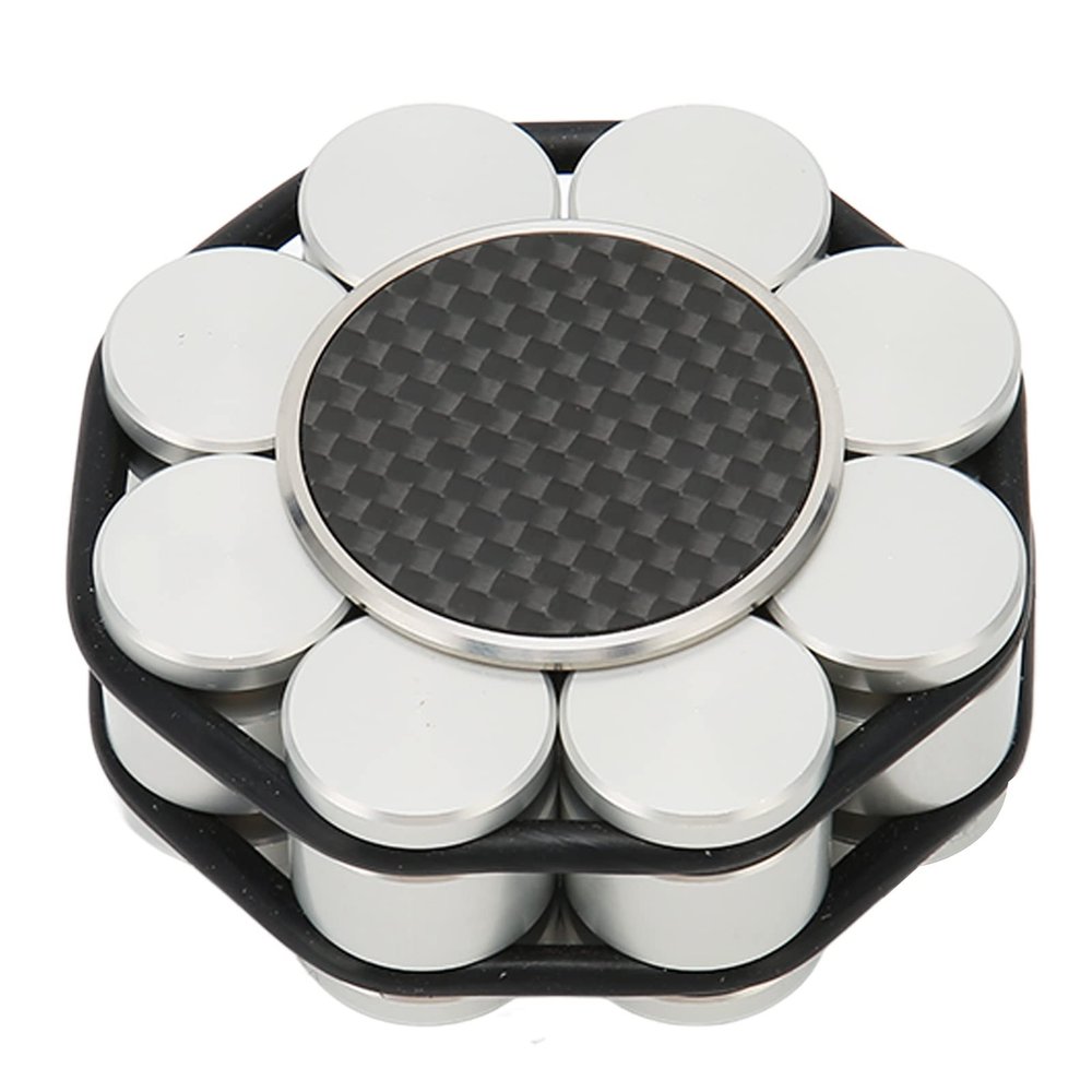ALM y Record Weight Stabilizer, HiFi Record Clamp, Turntable Disc Stabilizer for Record Player, Reduce Vibration and ound with Sile Base