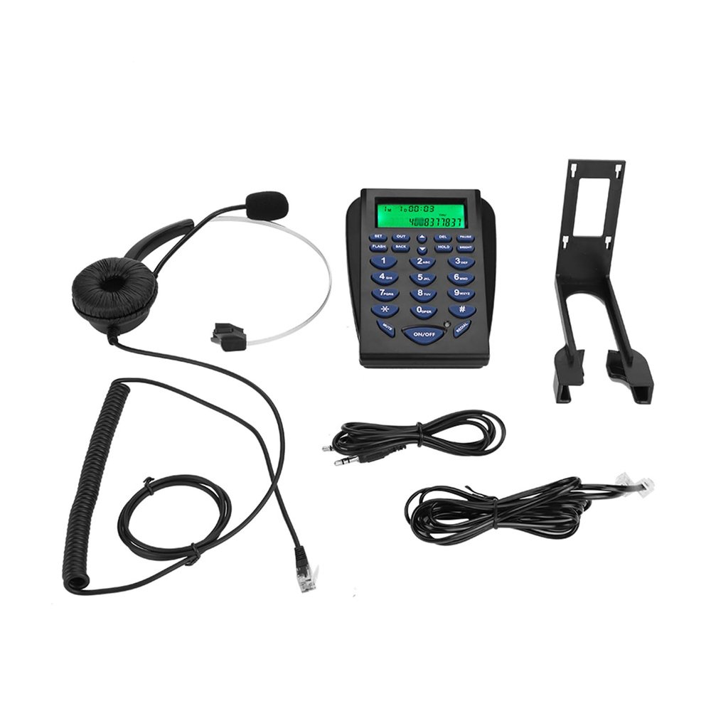 Greensen Noise Cancellation Call Center Telephone Headset, ABS Material, Caller ID, Adjustable Volume, Ideal for Business Office Use