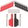 20PCS/10Pairs 4mm Nickel-Plated Lantern Sheath Retractable Tube Stackable Banana Wire Solder Connector High Voltage(10 Red 10 Black) view 1