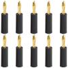 10/40PCS 4mm Gold Plated Speaker Banana Connector Horn Speakers Banana for Audio Video Speaker Cable Adapter(10 Black) view 2