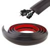 6.6Ft Floor Cord Covers Self Adhesive Cord Hider Extension Management Prevent Cable Trips Walnut Wood Grain for Cable Protector Cover view 1