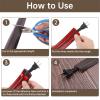 6.6Ft Floor Cord Covers Self Adhesive Cord Hider Extension Management Prevent Cable Trips Walnut Wood Grain for Cable Protector Cover view 3