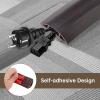 6.6Ft Floor Cord Covers Self Adhesive Cord Hider Extension Management Prevent Cable Trips Walnut Wood Grain for Cable Protector Cover view 4