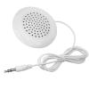 BAFOVY Mini Stereo Speaker, Portable 3.5mm Pillow Speaker with HD Soft Sound for MP3 MP4 Phone CD Player, Lightweight ABS White for Bedroom Travel Use view 3