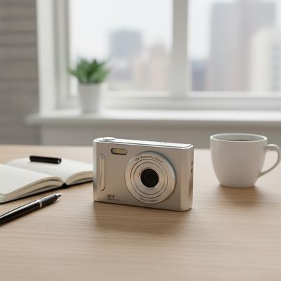 4K Digital Camera, 64MP Vlogging Camera for You-Tube, Retro CCD Portable 16X Digital Zoom- Compact Point and Shoot Camera for Photography Autofocus Travel Selfie Entry-level(Silver)