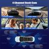 360 Dash Cam 1080P Car Camera, 4 Channel 3 Inch Front and Rear Left Right Full View Dashcam with WiFi & App Control, Night Vision, G-Sensor, Loop Recording, 24/7 Parking Mode + 64GB TF Card view 2