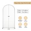 6ft Beige Arch Backdrop Cover Spandex Fitted Beige Wedding Arch Cover Stretchy Backdrop for Birthday Party Bridal Shower Balloon Arch Stand Cover Baby Shower Banquet Photo Background Decorations view 4
