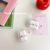 Transparent Clear Earphone Case for AirPods Pro, Cute Lovely Cat Face Soft TPU Silicone Case, Kitty Ear AirPods Pro 2 Cover Protective Skin Shockproof Protector for iPod Earbuds -Piggy view 2