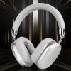 Headphones Wireless | Wireless Built-in Microphone Gym Headphones | Lightweight Headset for Streaming Translation Commuting Airplane Offices Running Workout (Silver) view 3