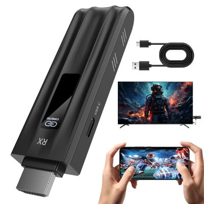 Beyn 2026 Wireless HDMI Display Dongle Adapter,4K Output,Streaming Media Video/Audio/File HDMI Wireless Extender from Smartphone,Tablet,Laptop to HDTV/Monitor/Projector,Support Airplay DLNA Miracast