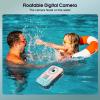 4K Underwater Camera, 64MP 16FT Waterproof Digital Camera with 32GB Card, Autofocus Floatable Waterproof Camera with IPS HD Screen, 16X Digital Zoom, Fill Light, for Surfing,Snorkeling,Swimming,Pink view 3