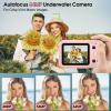 4K Underwater Camera, 64MP 16FT Waterproof Digital Camera with 32GB Card, Autofocus Floatable Waterproof Camera with IPS HD Screen, 16X Digital Zoom, Fill Light, for Surfing,Snorkeling,Swimming,Pink view 4