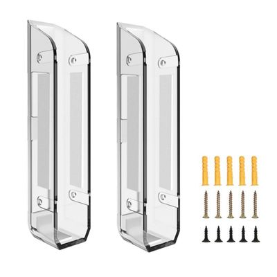 MYXP Wall and Under-Desk Laptop Mounting Bracket,with Adhesive and Screws,Scratch Pad,Suitable for MacBook,Tablet Computer,Switch,Etc.(Transparent Color).