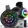 1200W 6.5 Inch Marine Speakers, Built-in Bluetooth & Amplifier, IPX6 Waterproof Powered Subwoofers, RGB Lights, 2-Way, Independent Remote Control, Boats Audio System for ATVs, UTVs, Jeeps, Golf Cart view 1