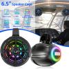1200W 6.5 Inch Marine Speakers, Built-in Bluetooth & Amplifier, IPX6 Waterproof Powered Subwoofers, RGB Lights, 2-Way, Independent Remote Control, Boats Audio System for ATVs, UTVs, Jeeps, Golf Cart view 2