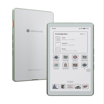 VIWOODS 6.13'' AiPaper Reader C with Color Display, E Ink eReader Device with Adjustable Warm and Cool Light, Ultra-Thin & Light, AI Integrated, 128GB Storage