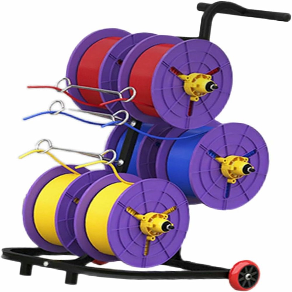 4/6/8 Axle Cable Caddy, Removable Electrical Wire Spool Holder Cart,Wire Spool Rack with Wheels,for Retail Industrial Wire Pullers