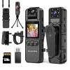 kaysunlink 4K 128GB Body Camera with 1.4 Screen Audio and Auto Video Night Vision Mini Police Wearable Body Worn Cam Portable Small Personal Camcorder Sport Action Outdoor Video Recorder (4K-128GB) view 1