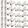 AIMHDUTY BNC Connectors Male Female Coupler 30PCS T Shape 3 Way BNC Splitter Adapter for CCTV Security Camera Surveillance Video view 1