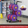 4/6/8 Axle Cable Caddy,Removable Electrical Wire Spool Holder Cart,Wire Spool Rack with Wheels,for Retail Industrial Wire Pullers view 2