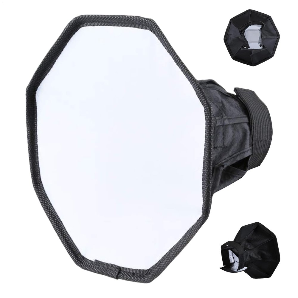 Flash Diffuser for Speedlight,Macro Photography Flash Diffuser - Speedlight Octagonal, Light for Dish-