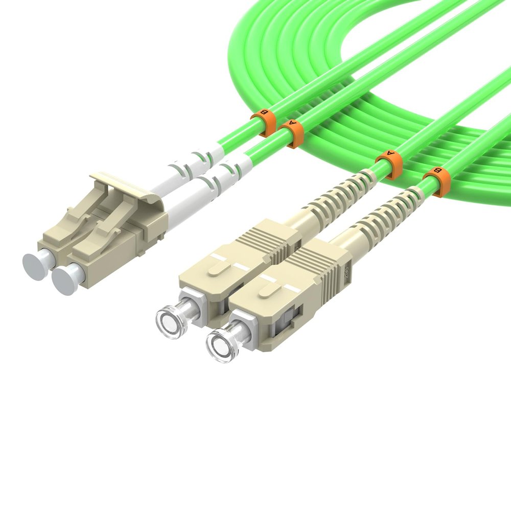 lidkew LC/UPC to SC/UPC Fiber Patch Cable, 40/100GB OM5 Fiber Optic Cable,25Meters 82ft Multimode Dual Core LSZH Jacket 50/125m Fiber Optic Cord
