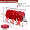 4-Reel Folding Cable Caddy Rack Dispenser for Cable Reels Dispenser Up To 9 Inch, Industrial Wire Spool Holder, Portable Reel Bulk Stand, Stainless Steels view 2