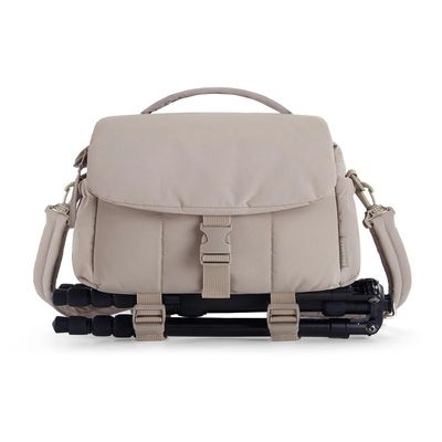 IREHGTYZ Camera Bag Photographer Camcorder Bags With Rain Cover Tripod Holder DSLR Handbags For Sony Nikon Canon Panasonic(Champagne)