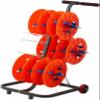 4/6 Reel Wire Spool Rack with Wheel,Cable Dispenser with Storage Tray,Electrical Wire Spool Holder Cart,for Electrical Wire Pullers view 1