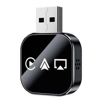 2026 Upgrade 3 in 1 Wireless Carplay Mirror Link Adapter for iPhone/Apple/Android Phone to Car Screen, Auto Connect, Dual 2.4/5GHz WiFi and Bluetooth 5.0, Wired to Wireless(for iPhone,1pc)
