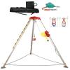 UPLTOE Confined Space Tripod Kit,Confined Space Tripod 7' Legs and 99' Cable,Confined Space Rescue Tripod 32.8 Fall Protection,for Traditional Confined Spaces 2600lbswinch+Fallprotection+safetybelt view 1