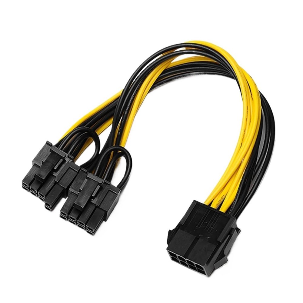 ABKMXZKD 8 Pin PCI to PCIE 8 (6+2) Pin Power Cable 20cm Motherboard Graphics Card PCI-E GPU Power Data Cable Splitter