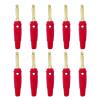 10Pcs 4MM Banana Audio Gold Plated Speaker Connectors Amplifier Binding Post Jack(10 Red) view 2